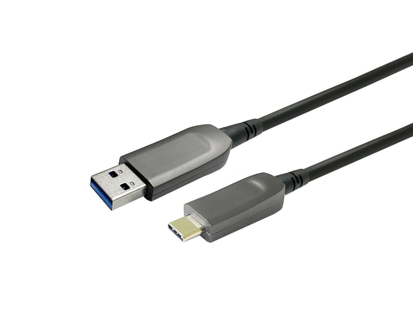 Vivolink PROUSBCAMMOP20 cavo USB 10 m USB 3.2 Gen 1 [3.1 Gen 1] USB C USB A Nero (USB-A to USB-C M/M Optic - Fiber Cable 20m -