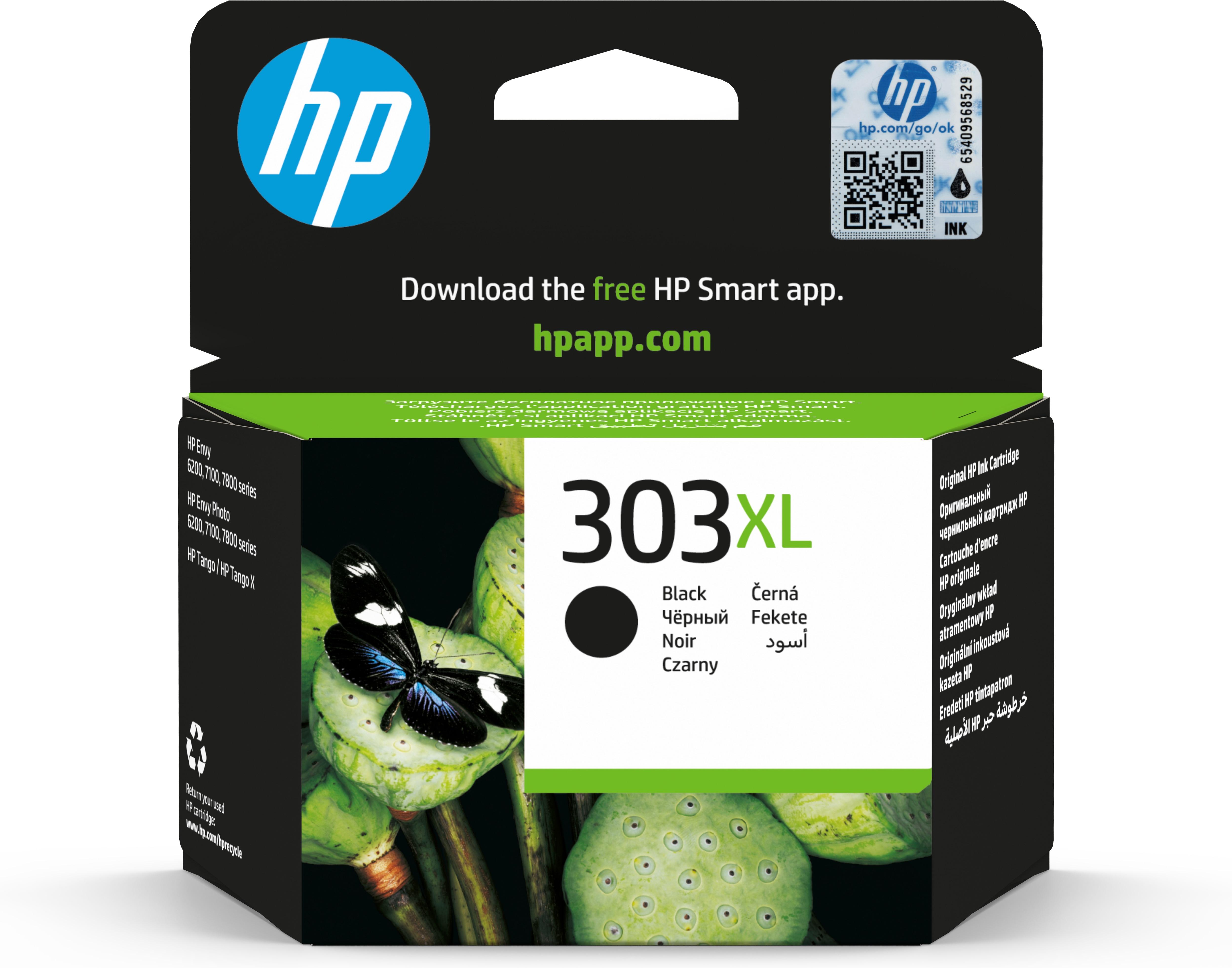 HP Cartuccia di inchiostro nero originale ad alta capacità  303XL