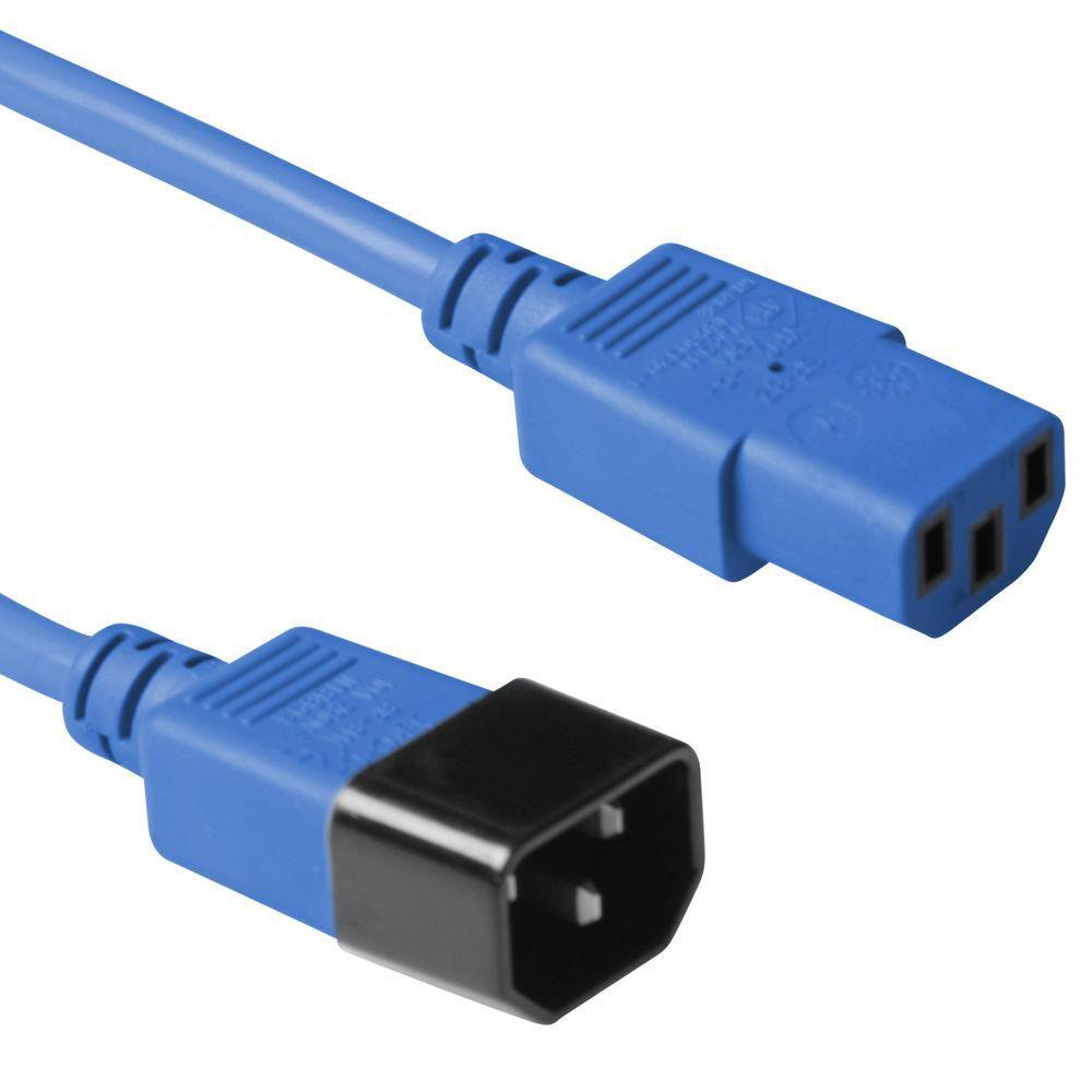 Blue power cable C14F to - C13M 09M - Warranty 300M
