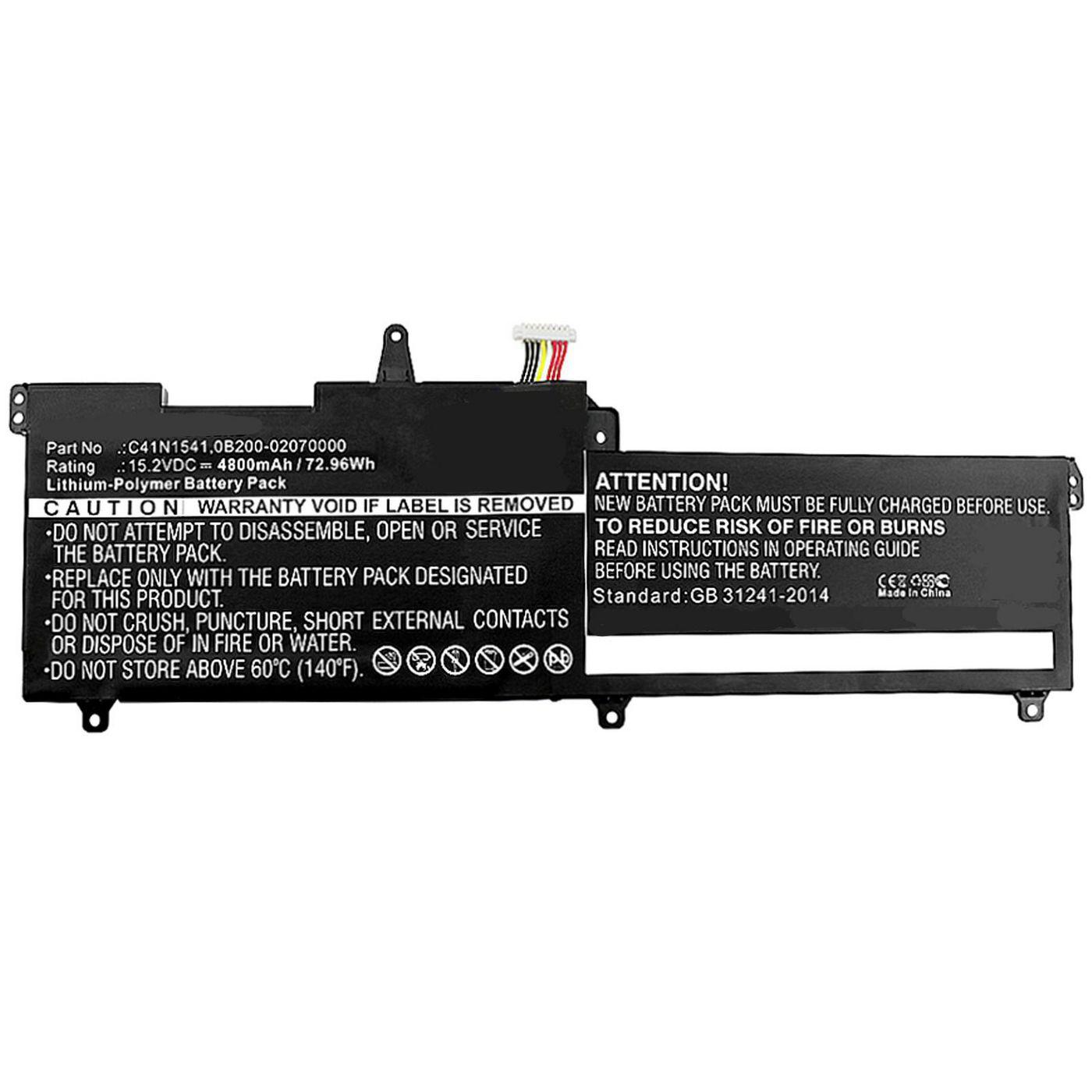 CoreParts MBXAS-BA0131 ricambio per laptop Batteria (Laptop Battery for Asus 64Wh - Li-Pol 15.2V 4200mAh Black - 64Wh Li-Pol 15