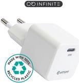 eSTUFF ES637027 Caricabatterie per dispositivi mobili Smartphone Bianco AC Ricarica rapida Interno (INFINITE USB-C Charger EU P