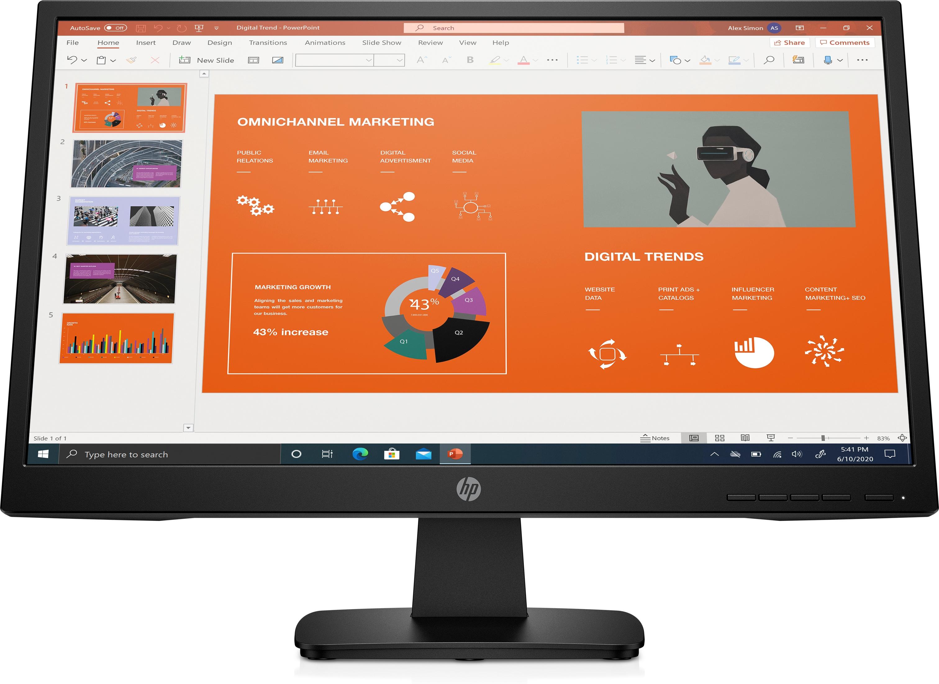 HP P22va G4 Monitor PC 546 cm (21.5") 1920 x 1080 Pixel Full HD