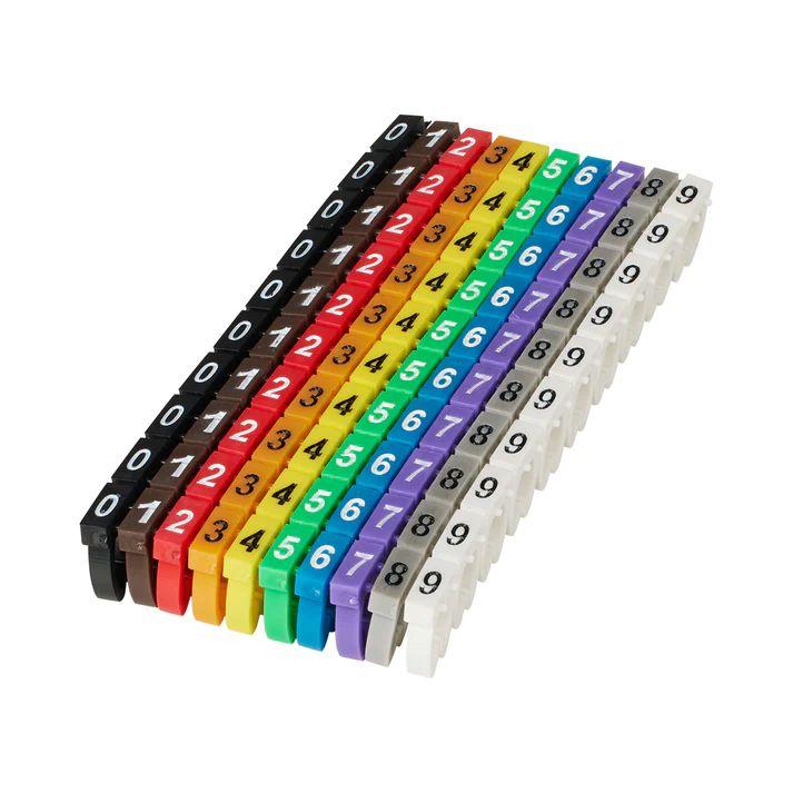 Numbered Cable Marker Clips - 0-9 MicroConnect Numbered - Cable Marker Clips 0-9 - Warranty 300M