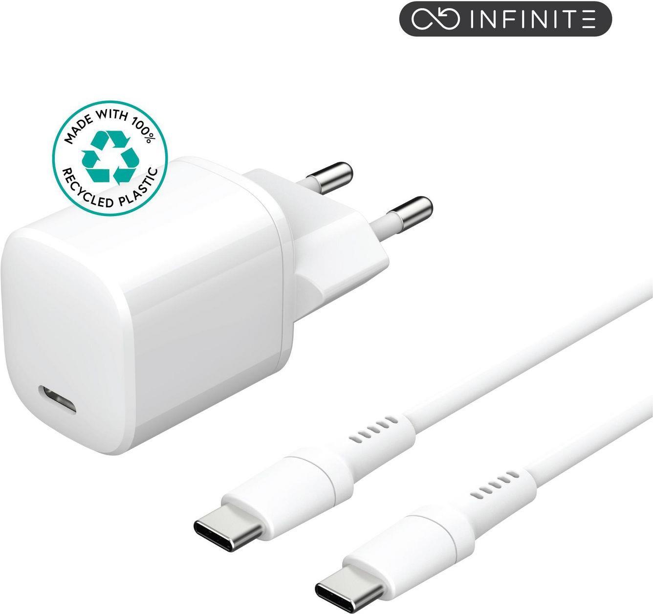 eSTUFF ES637600 Caricabatterie per dispositivi mobili Smartphone, Tablet Bianco AC Interno (INFINITE Charger Kit PD 20W - charg