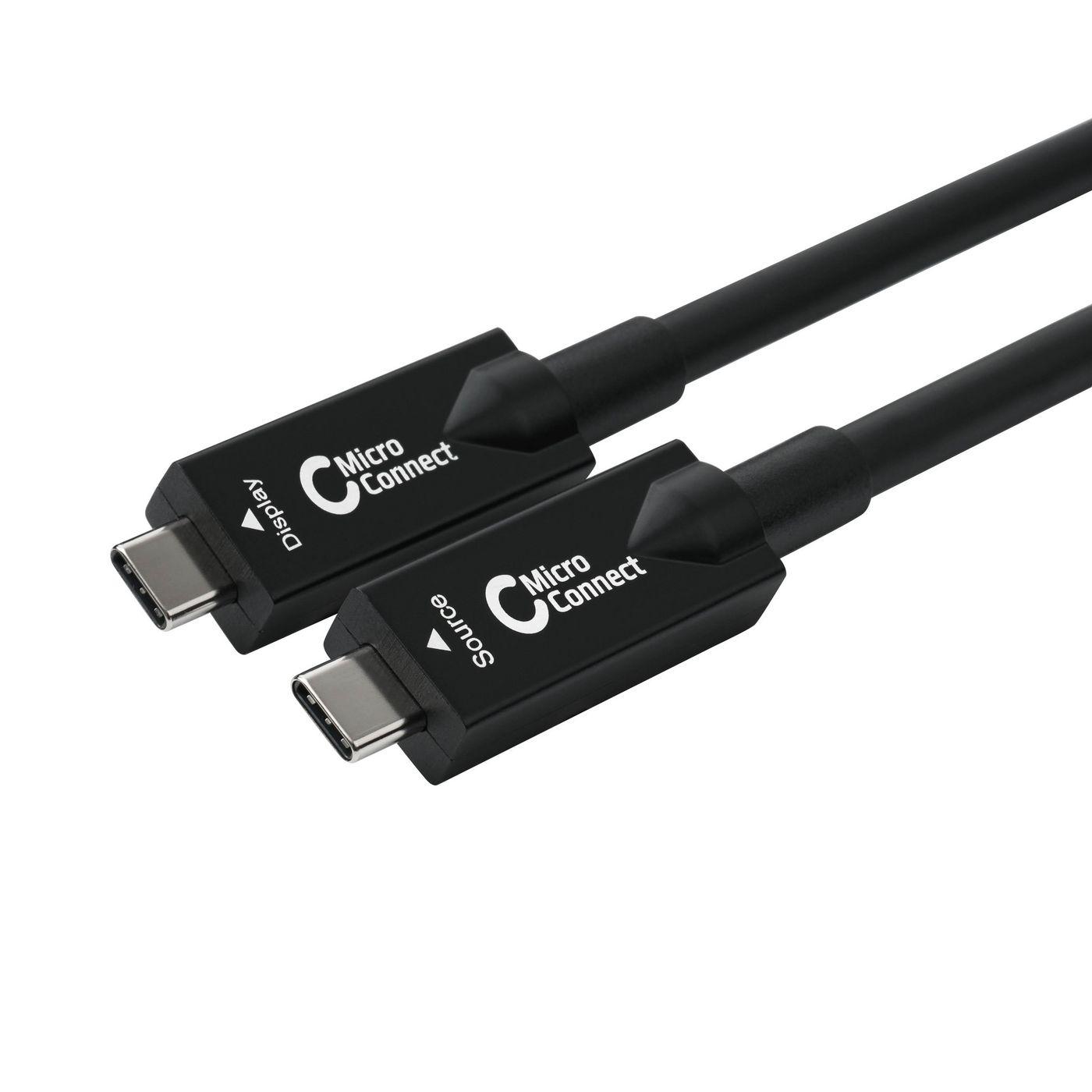 Microconnect USB3.2CC15OP cavo USB 15 m USB 3.2 Gen 2 3.1 Gen 2 USB C Nero (Premium USB-C Hybrid Cable 15m - Warranty 24M)