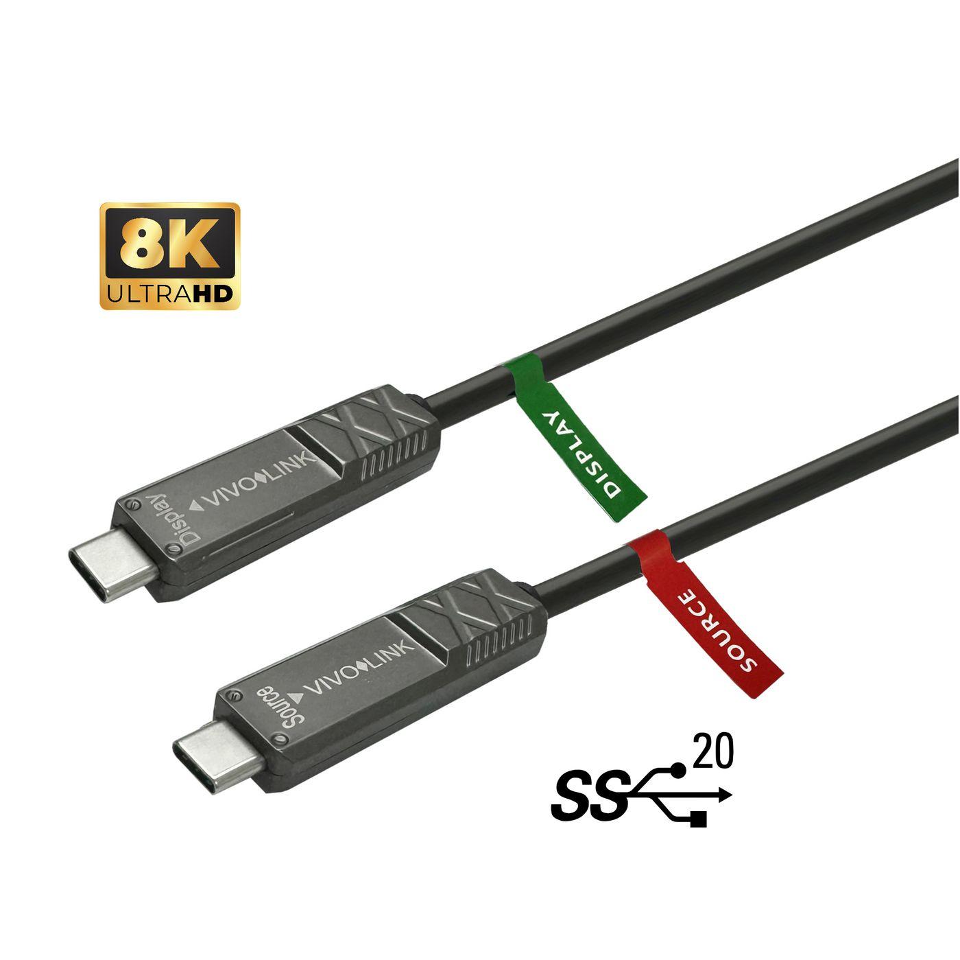 Vivolink PROUSBCMM12.5OP cavo USB 12,5 m USB 3.2 Gen 2 [3.1 Gen 2] USB C Nero (USB-C to USB-C Cable 12.5m - for AV - Warranty:
