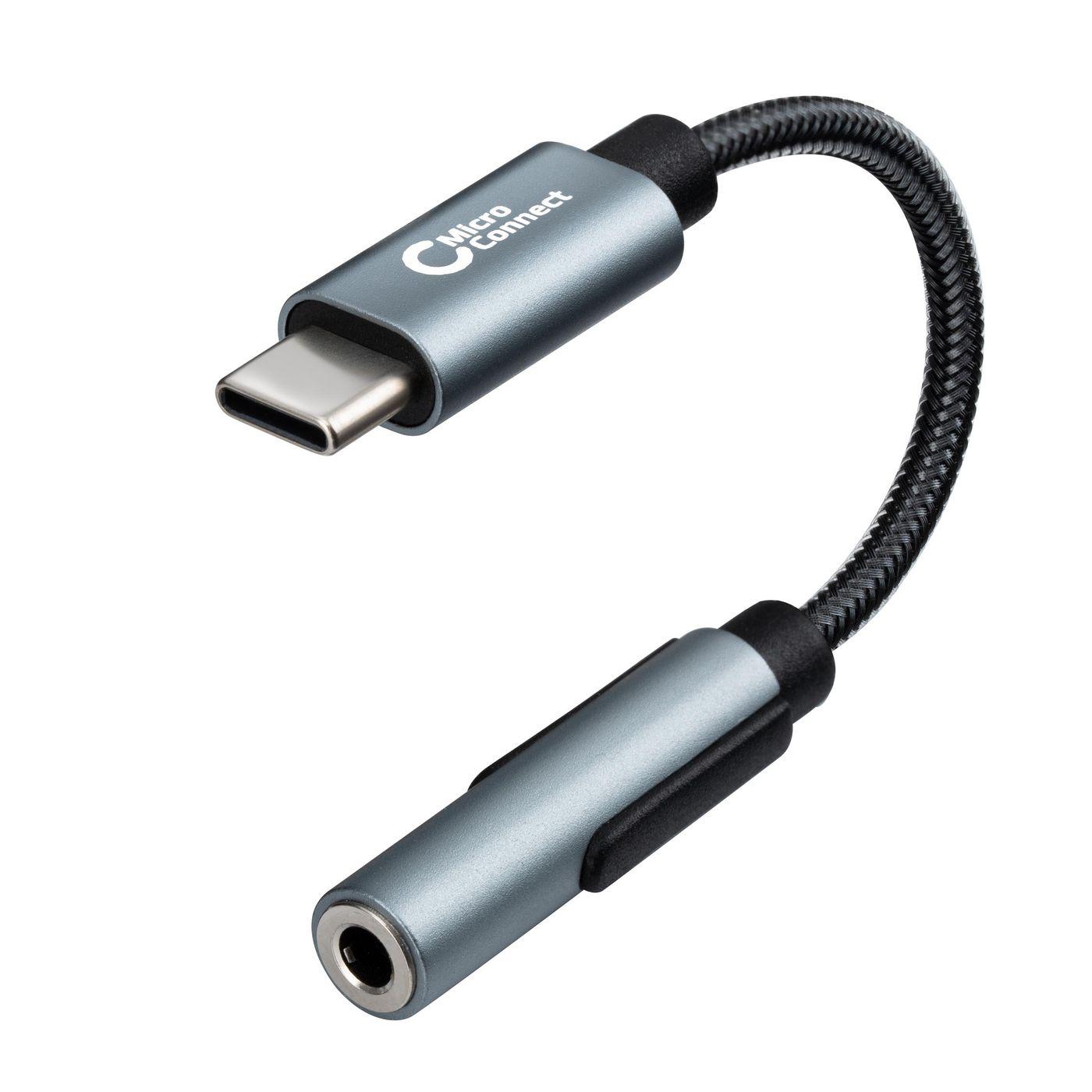 Microconnect MC-AUDIO-USBC cavo e adattatore video 0,13 m Argento (USB-C to Audio Adapter, - Silver 13cm - Warranty: 300M)
