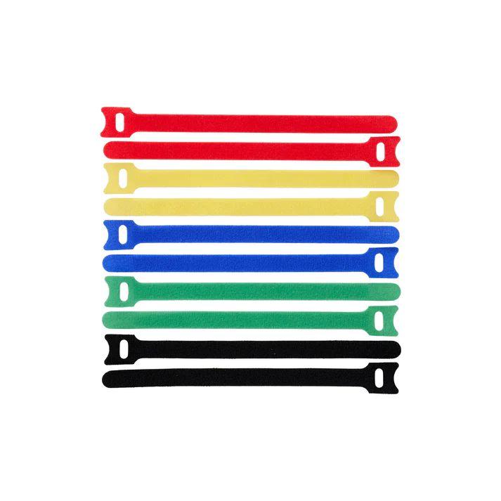 Cable Tie Hook and Loop - 150mm x 12mm 10pcs/bag - Multicolour - Warranty 60M