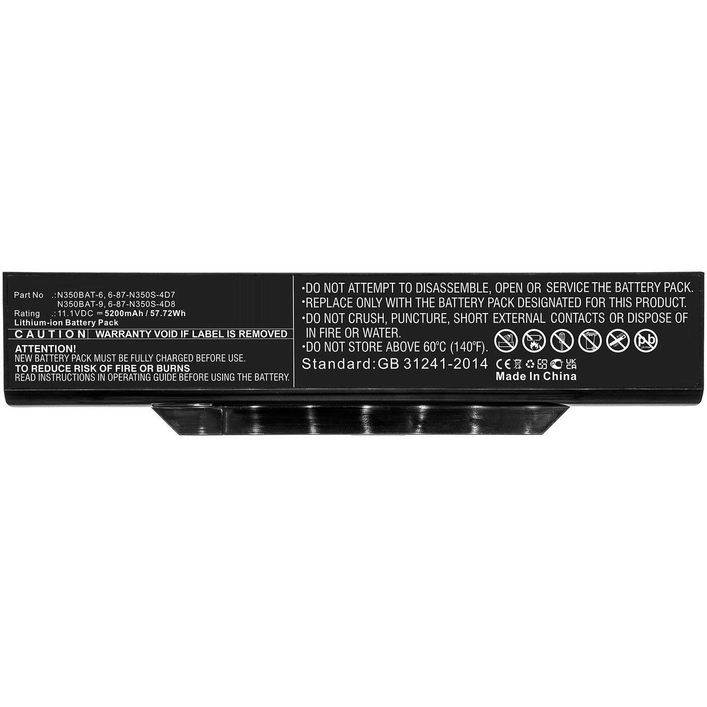 CoreParts MBXCL-BA0035 ricambio per laptop (Battery 57.72Wh Li-ion 11.1V - 5200mAh Black for Clevo - Notebook Laptop - Warranty