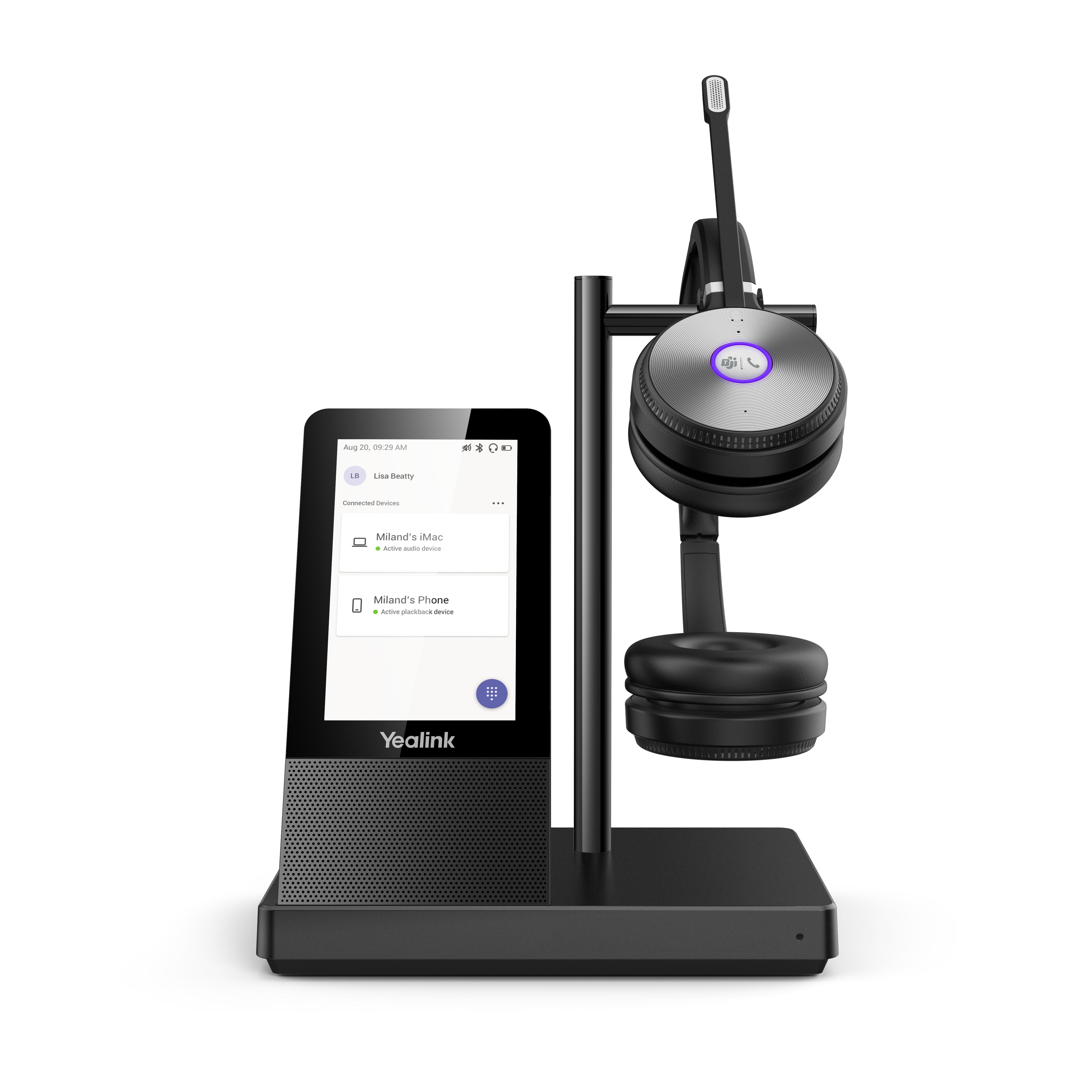 Yealink WH66 Dual Teams Sistema di audioconferenza personale Wireless A Padiglione Ufficio USB tipo A Bluetooth Base di ricaric