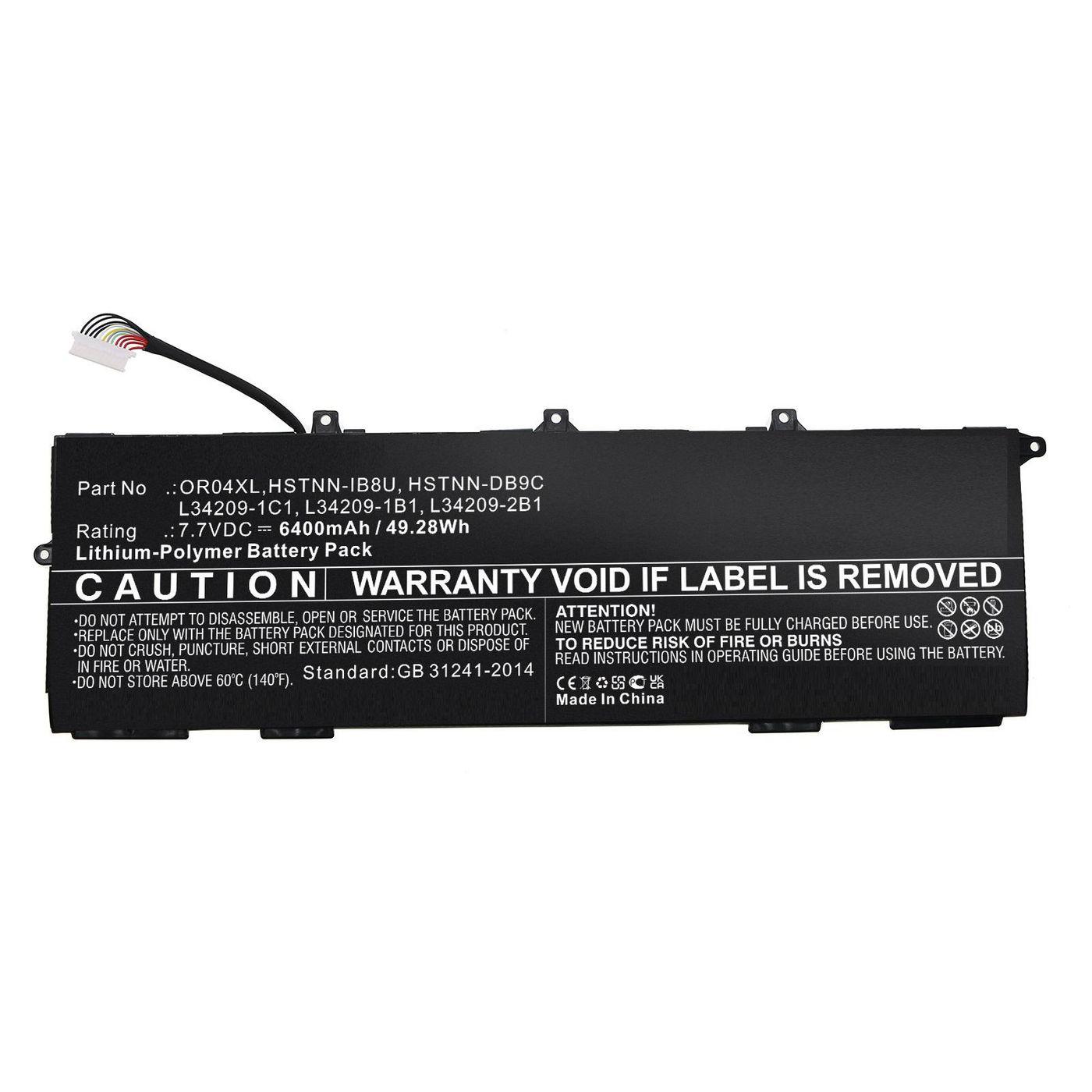 CoreParts MBXHP-BA0301 ricambio per laptop (Battery 52Wh Li-Polymer 7.7V - 6700mAh, Black for HP - Notebook, Laptop 52Wh Li-Pol