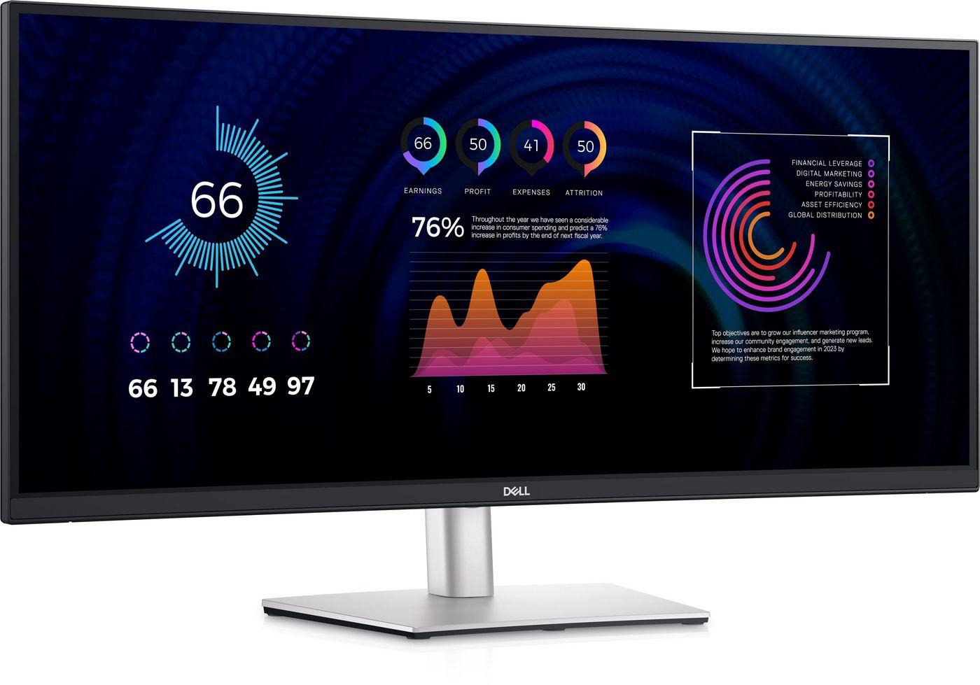 DELL P Series P3424WE Monitor PC 867 cm (34.1") 3440 x 1440 Pixel 4K Ultra HD LCD Nero