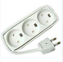 3-way power stripno earth - 15m white - Warranty 300M