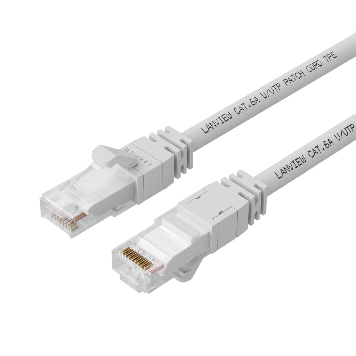Lanview LV-UTP6A05W cavo di rete Bianco 5 m S/FTP S-STP (CAT6A UTP 5m White LSZH - HIGH-FLEX - Warranty 300M)