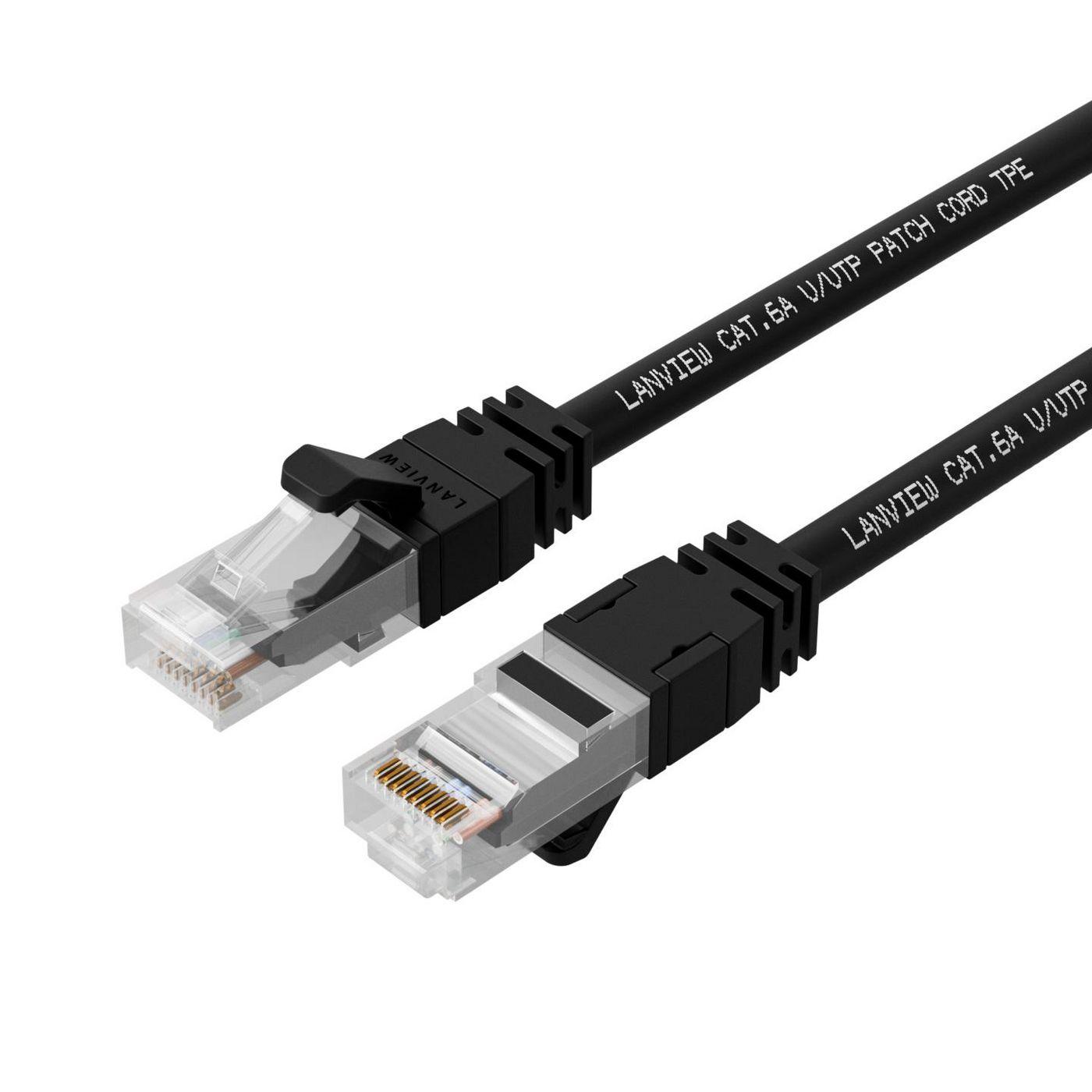 Lanview LV-UTP6A20B cavo di rete Nero 20 m S/FTP [S-STP] (CAT6A UTP 20m Black LSZH, - HIGH-FLEX - Warranty: 300M)