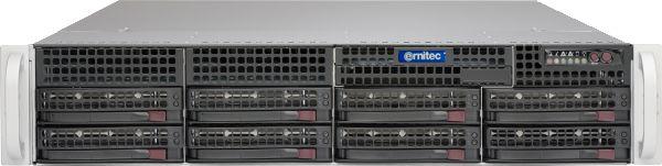 Ernitec -EX-4210-32-R8-HW-5X6TB-WS server (2U 8 Bay Server - Xeon 4210 - 32GB 500GB NVMe 5x6TB HDD - HWRAID 2x 1GbE IPMI 2x 800