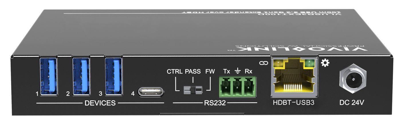 Vivolink VLUSB3EXT100D estensore KVM (100m USB 3.2 Gen1 Extender - over HDBT Receiver - Warranty 36M)