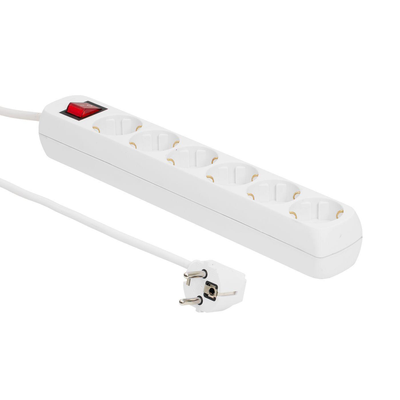 6-way Schuko Power Strip -...
