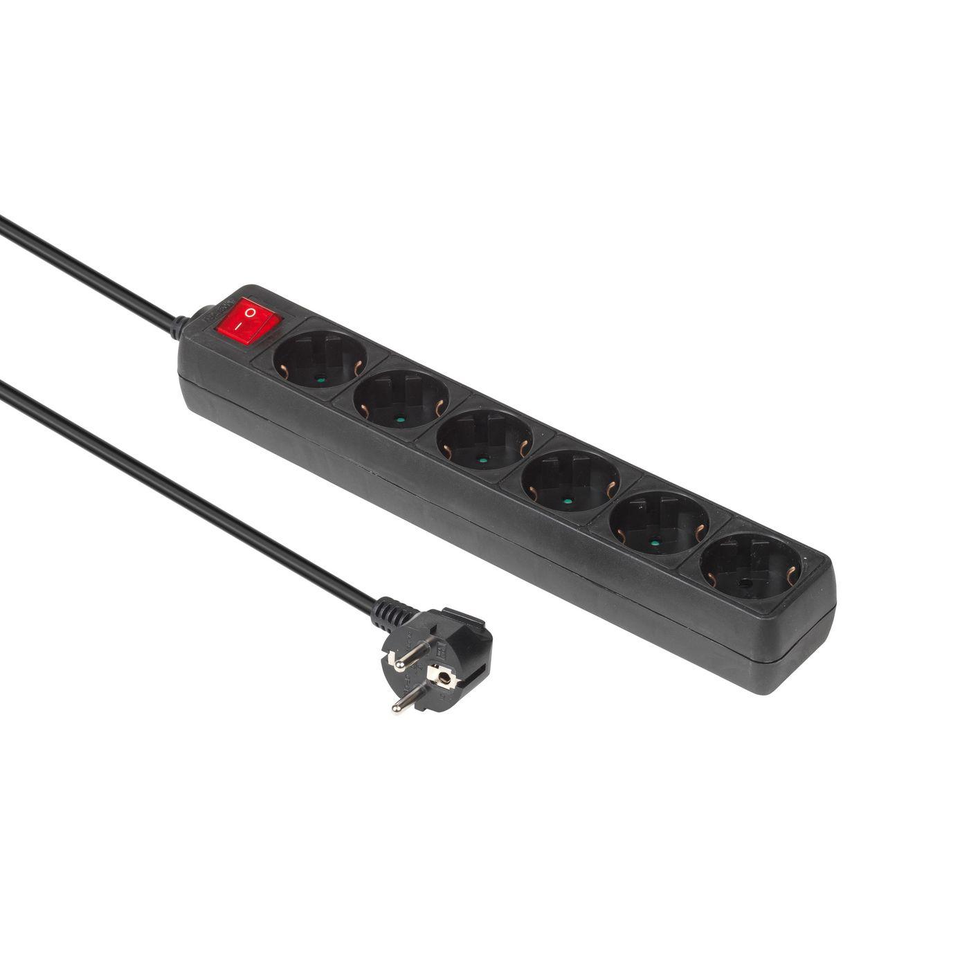 6-way Schuko Socket on/off...