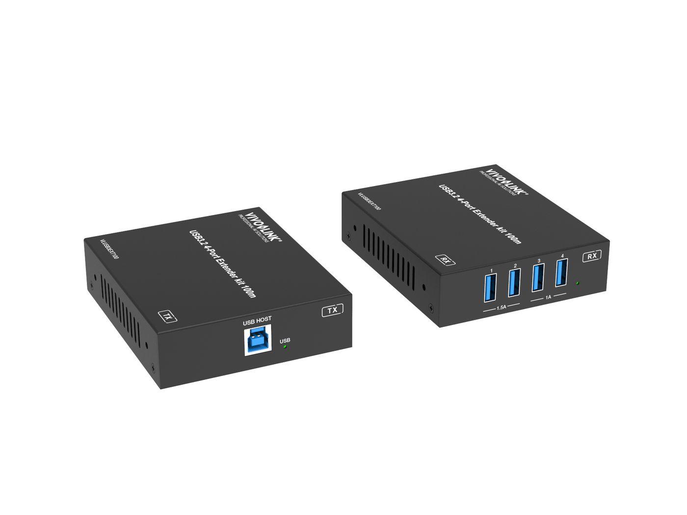 Vivolink VLUSB3EXT100 estensore KVM (USB3.2 5Gbit/s 4-Port - Extender kit 100m - Warranty 36M)