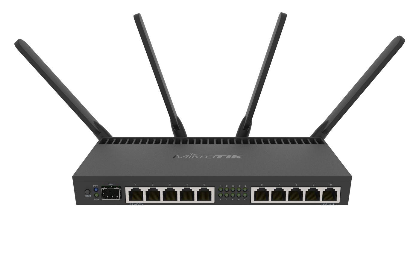 RB4011iGS5HacQ2HnD-IN - US-model 10x1000-T 1xSFP - Dual Band 802.11ac Wi-Fi Desktop Case - Warranty 15M