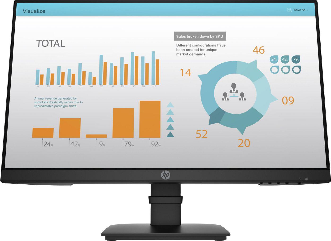 HP P24 G4 Monitor PC 605 cm 23.8 1920 x 1080 Pixel Full HD Nero (P24 G4 FHD 23.8IN IPS DP HDMI - P-Series P24 G4 60.5 cm - Warr