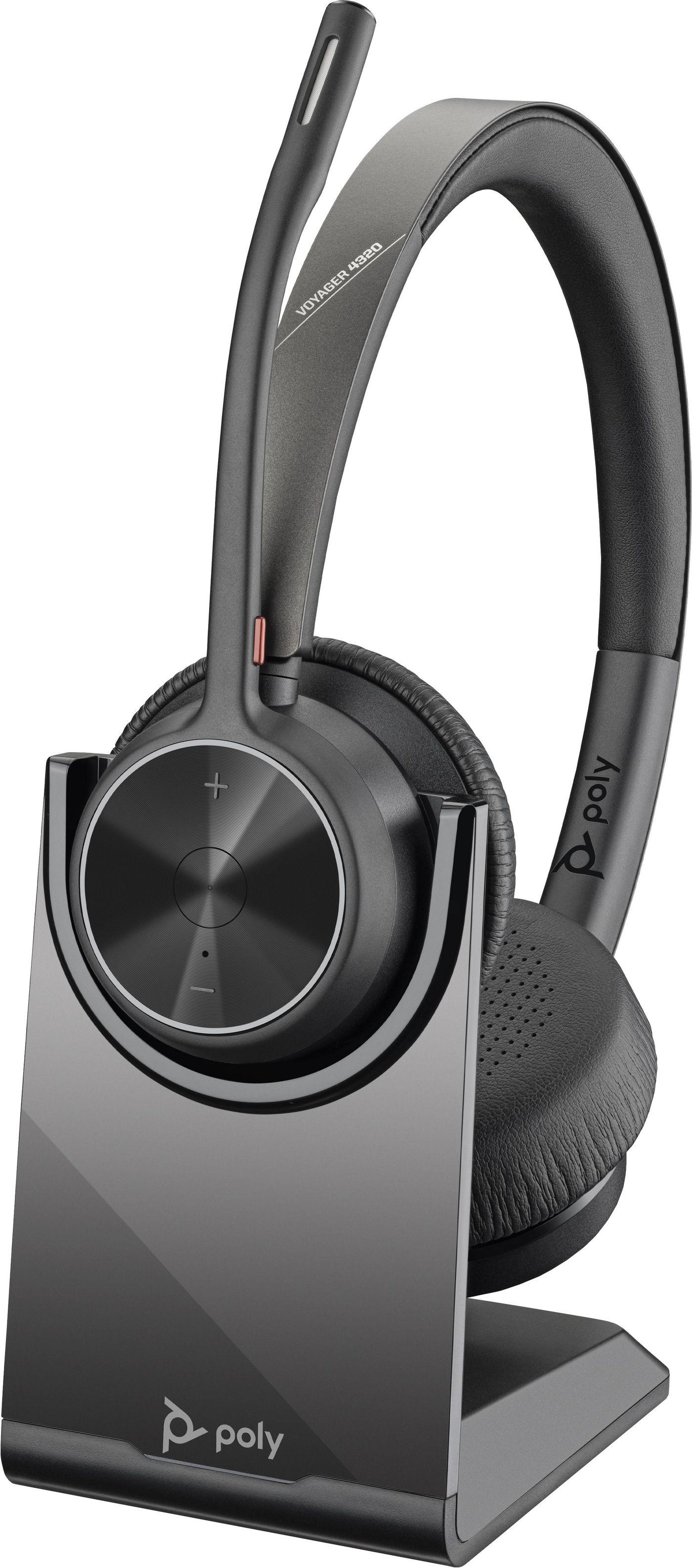 POLY Cuffie Voyager 4320 USB-C + dongle BT700 + supporto per ricarica