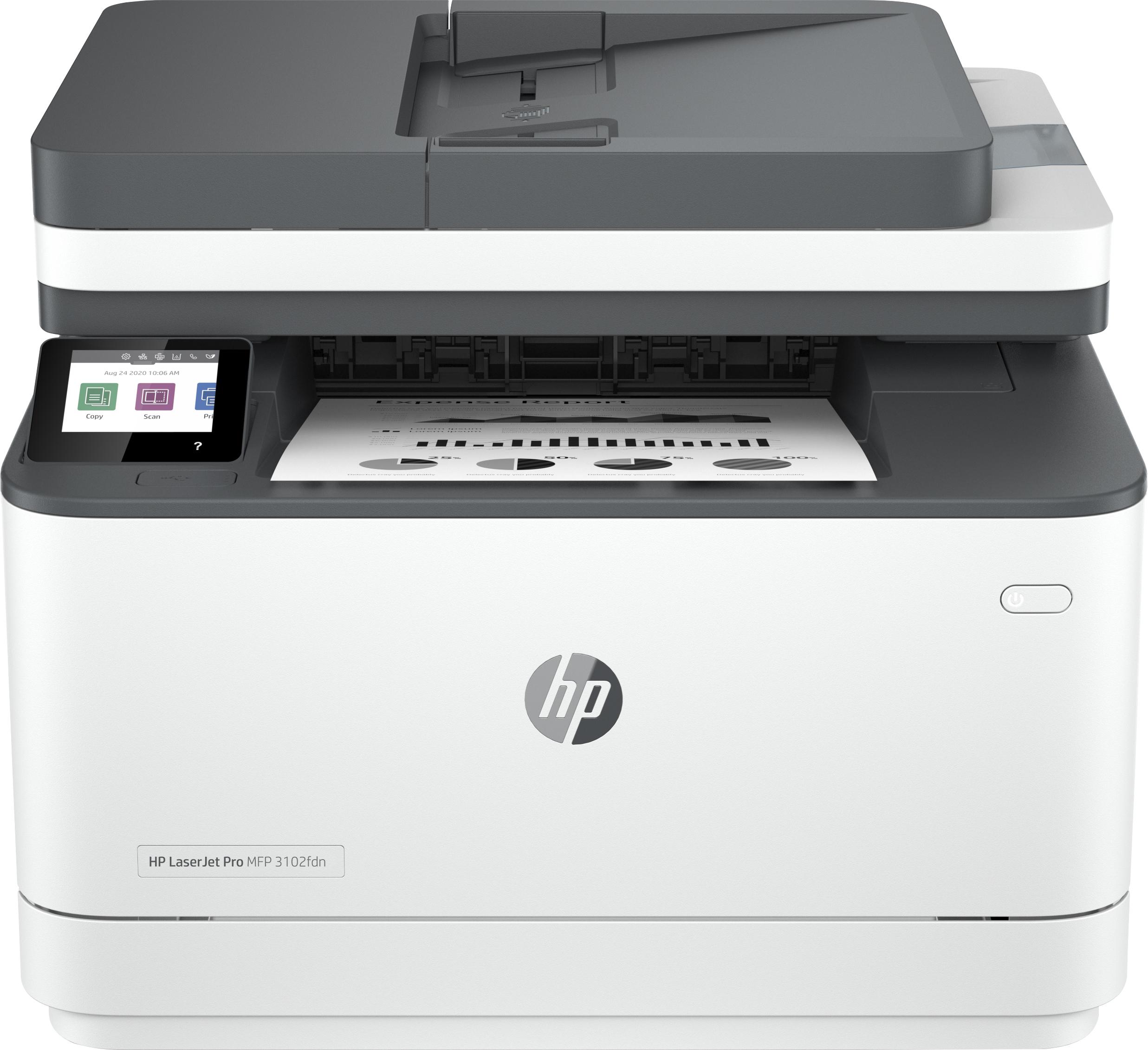 HP LaserJet Stampante multifunzione Pro 3102fdn Bianco e nero Stampante per Piccole e medie imprese Stampa copia scansione fax