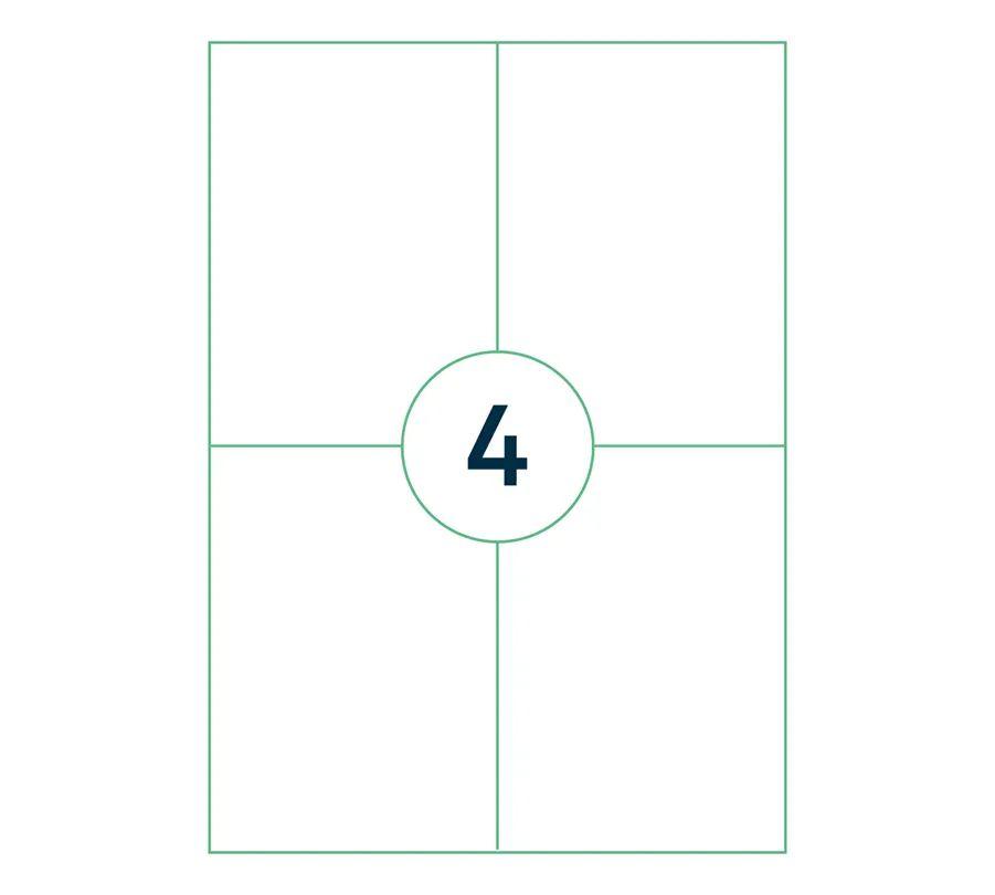 Capture A4LABEL-105X148 etichetta per stampante (A4 label 105x148 mm. 4 labels - per sheet, 400 labels per - pack, 100 sheets p