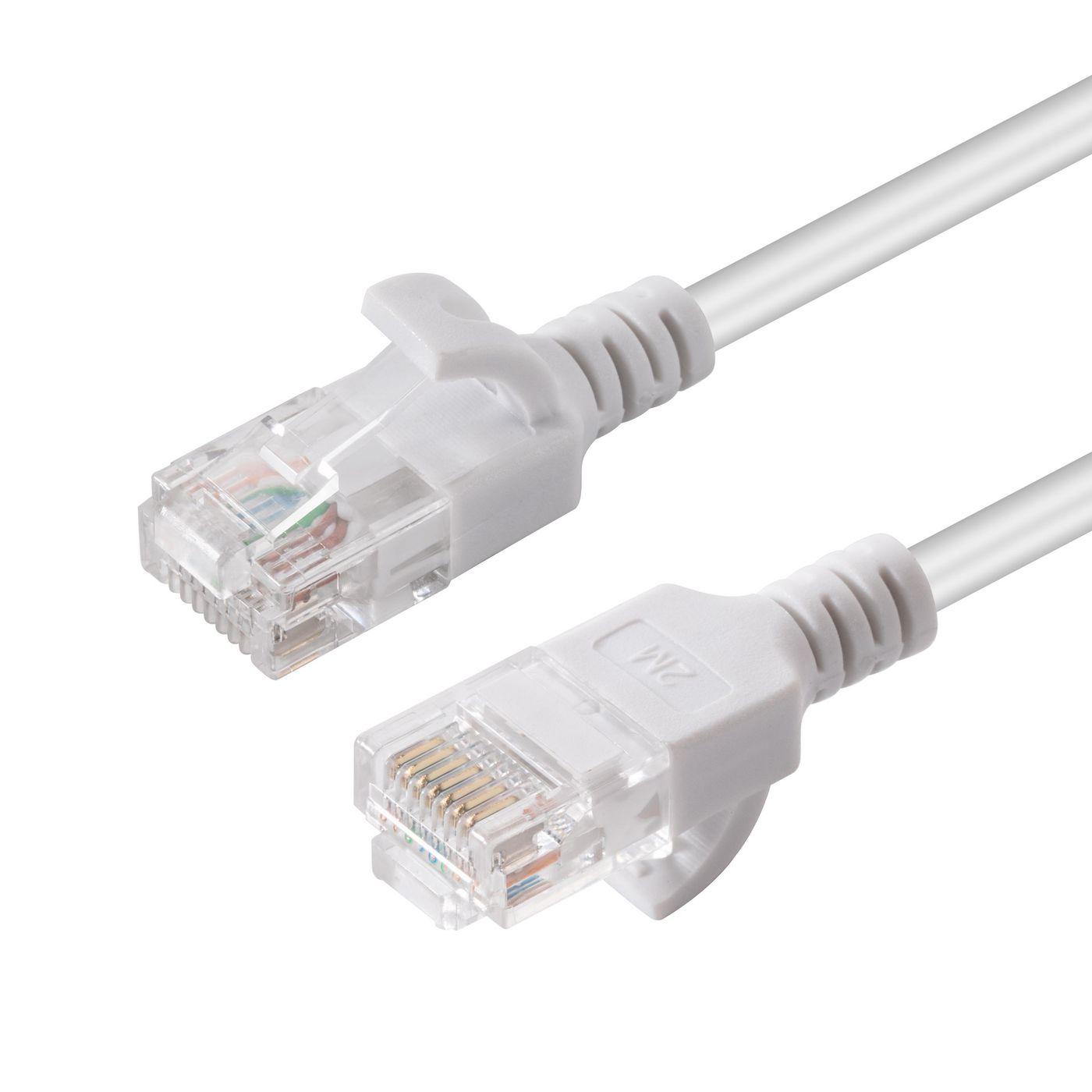 Microconnect V-UTP6A0015W-SLIM cavo di rete Bianco 0,15 m Cat6a U/UTP [UTP] (U/UTP CAT6A Slim 0.15M White - Warranty: 300M)