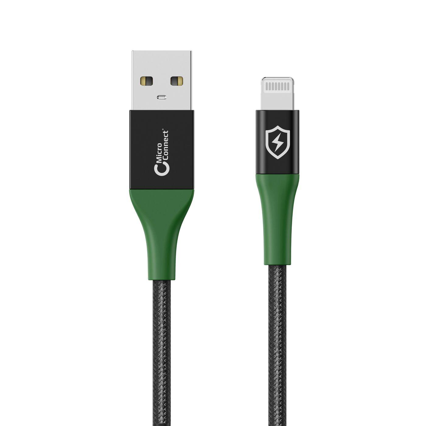 Smart Charge MFI USB-A to - Lightning Cable 2m - Black/Green Smart Charge MFI USB-A to Lightning Cable 2m Black/Green - Warrant