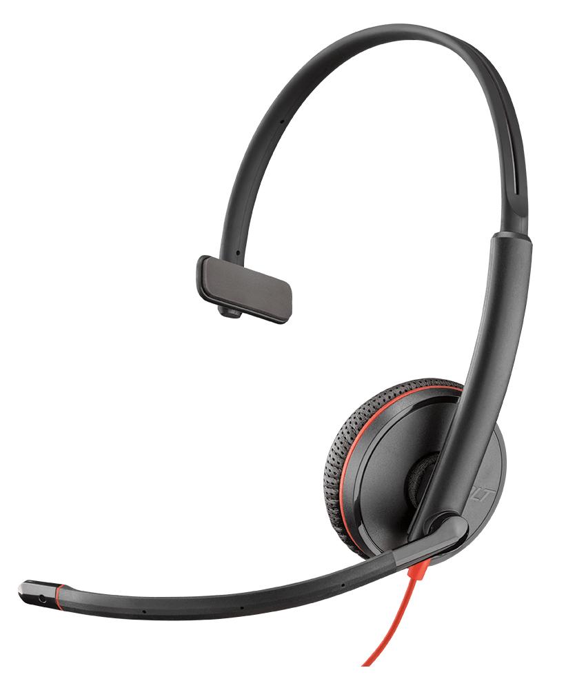 POLY Blackwire 3215 Auricolare Cablato A Padiglione Musica e Chiamate USB tipo-C Nero