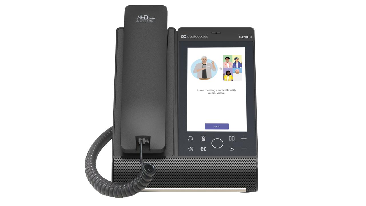 AudioCodes C470HD telefono IP Nero TFT Wi-Fi (AUDIOCODES TEAMS C470HD-DBW TOUCH PHONE)