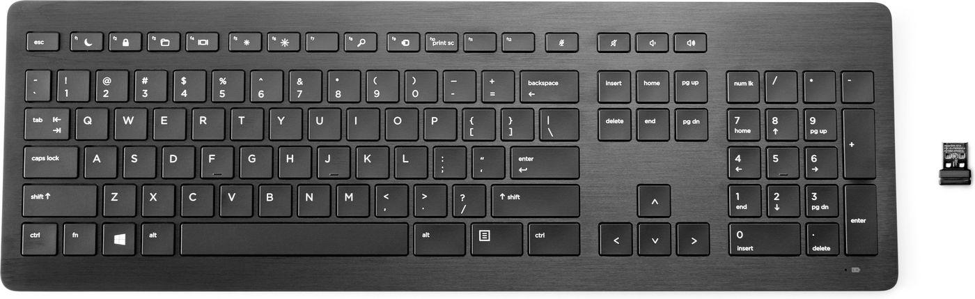 HP 918603-041 tastiera Casa RF Wireless QWERTZ Tedesco Nero