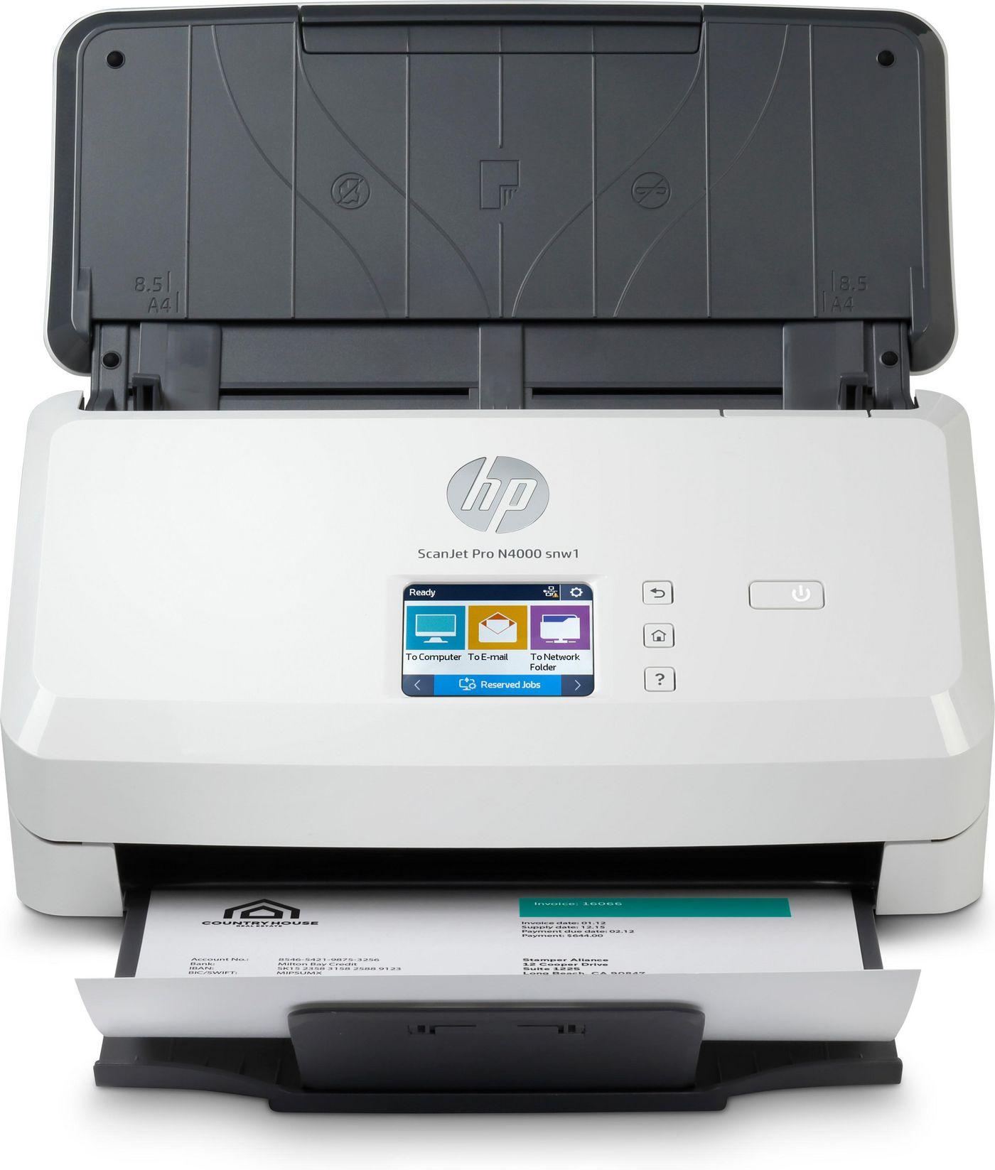 HP Scanjet Pro N4000 snw1 Sheet-feed Scanner Scanner a foglio 600 x 600 DPI A4 Nero Bianco