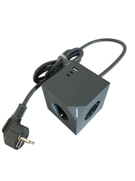 Microconnect MC-CUBE015USBMAGNETIC non classificato (Power Cube 3 Schuko outlets - with Magnetic function 2 - USB-C ports 1 USB