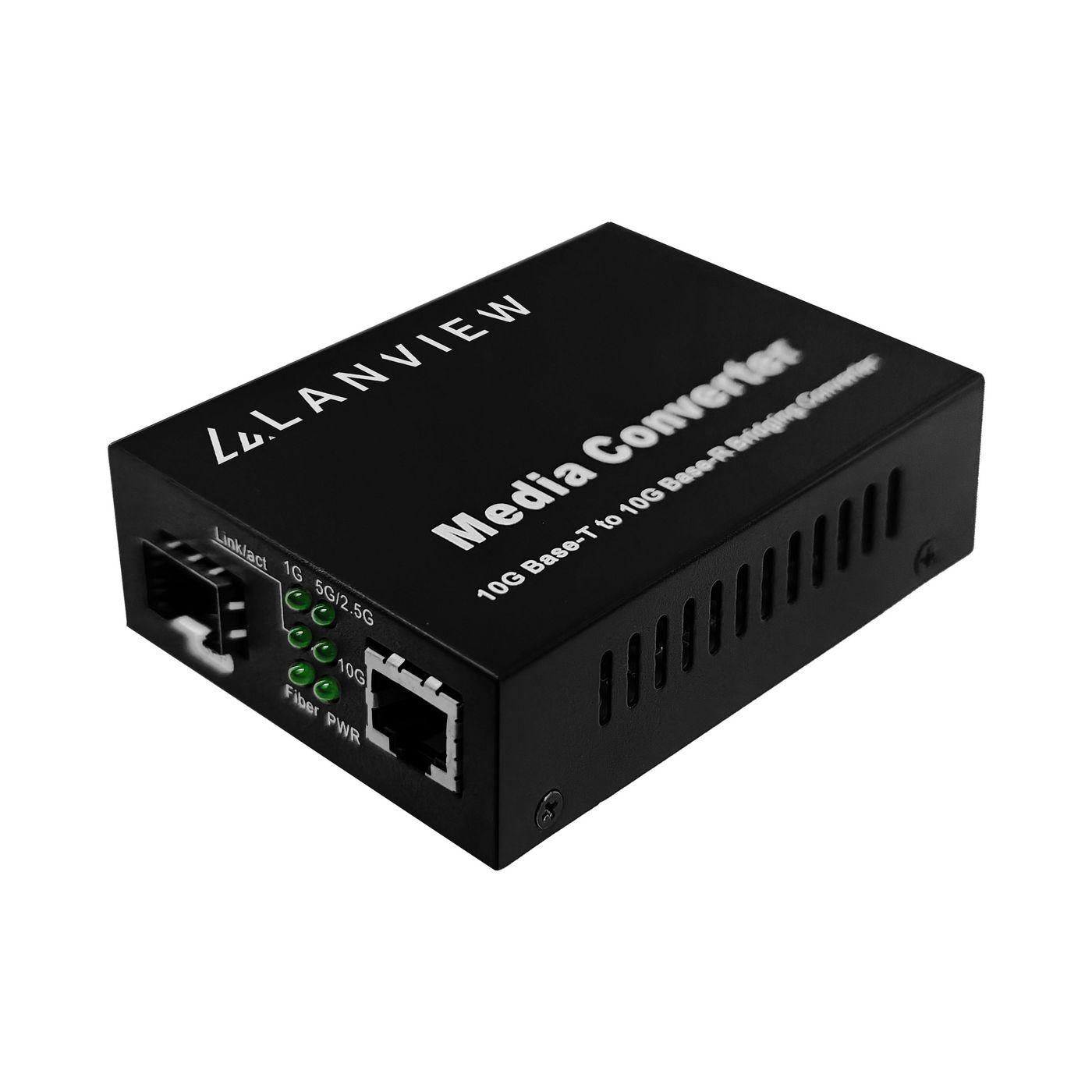 Lanview LVN-MED-SFP+-10GB-X convertitore multimediale di rete (10GBase-T RJ45 to 10GBase-X - SFP+ Unmanaged Media - Converter -