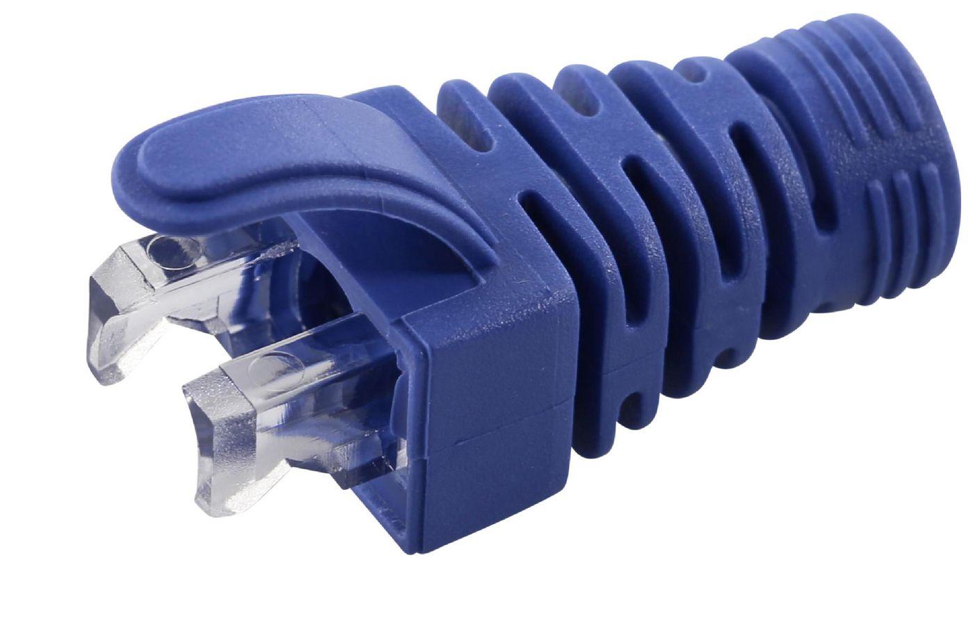 Strain Relief Boot Cat5e - Cat6 Cat6A cables upto 6.5MM - Blue 100pcs - Warranty 300M