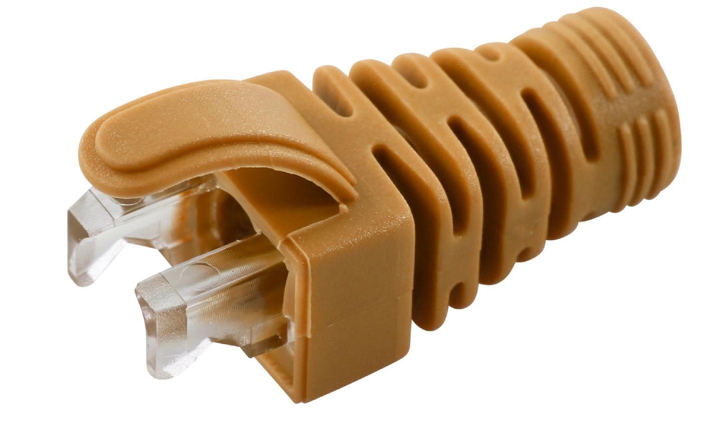 Strain Relief Boot Cat5e - Cat6 Cat6A cables upto 6.5MM - Orange 100pcs - Warranty 300M