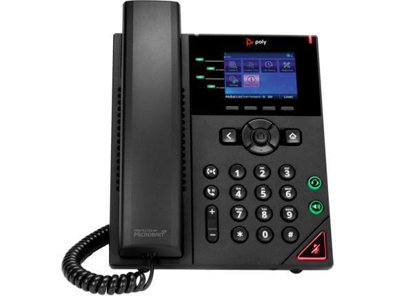 POLY Telefono IP VVX 250 a 4 linee abilitato per PoE