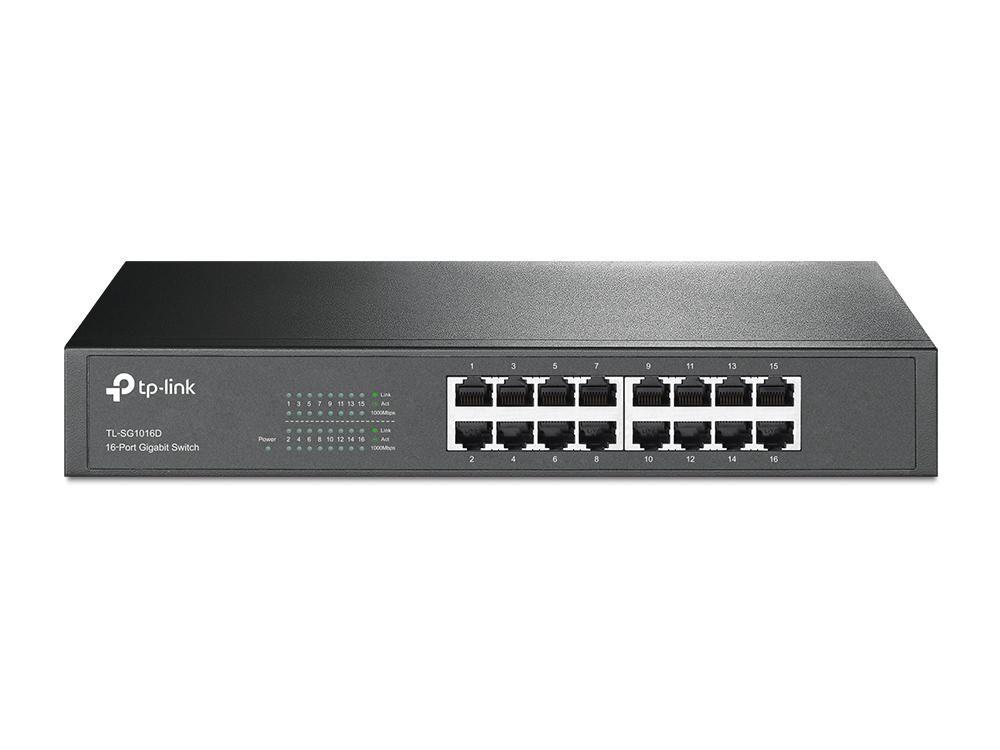 TP-Link TL-SG1016D switch di rete Non gestito L2 Gigabit Ethernet (10/100/1000) Nero