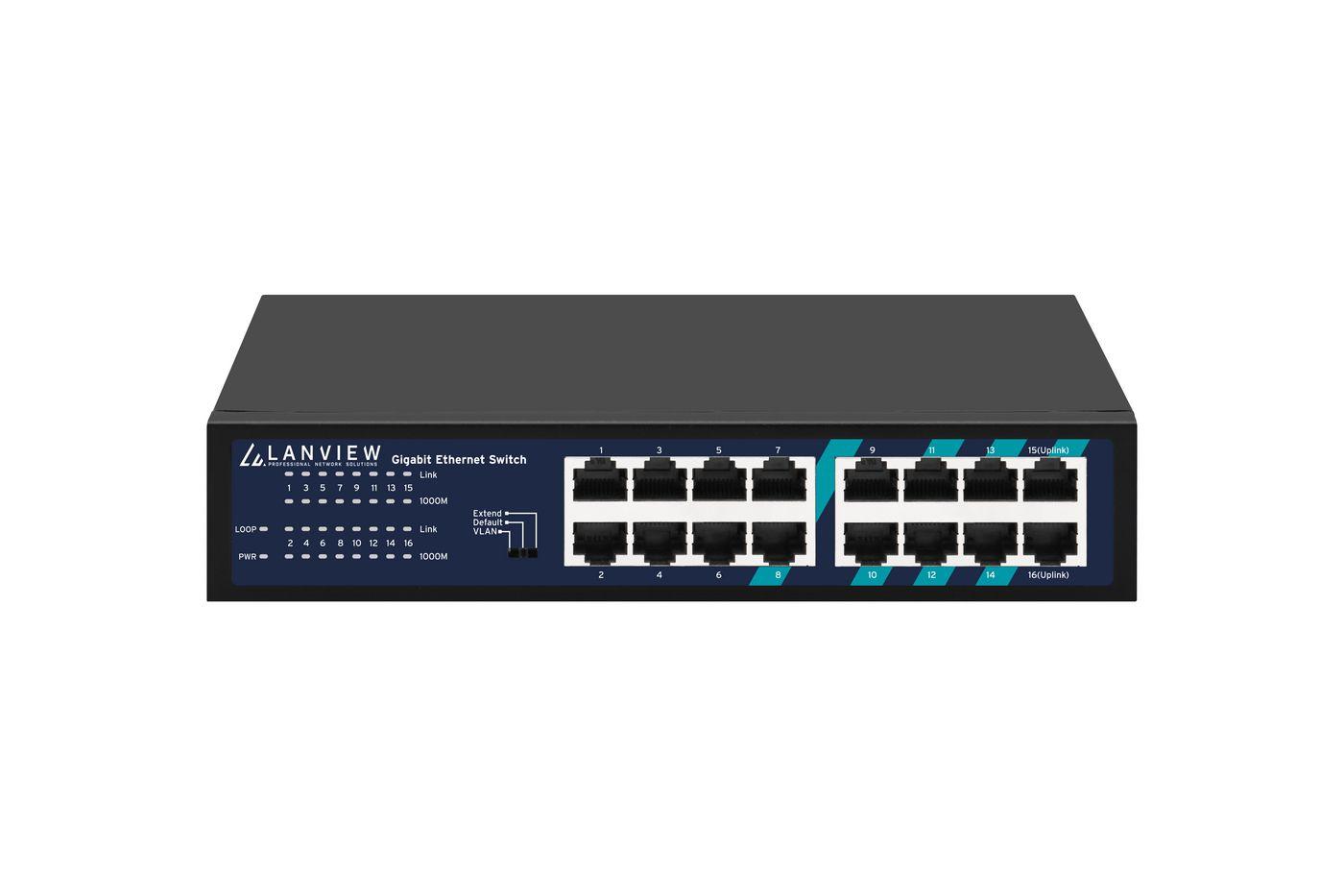 Unmanaged 16-Port Full - Gigabit Intelligent Ethernet - Switch