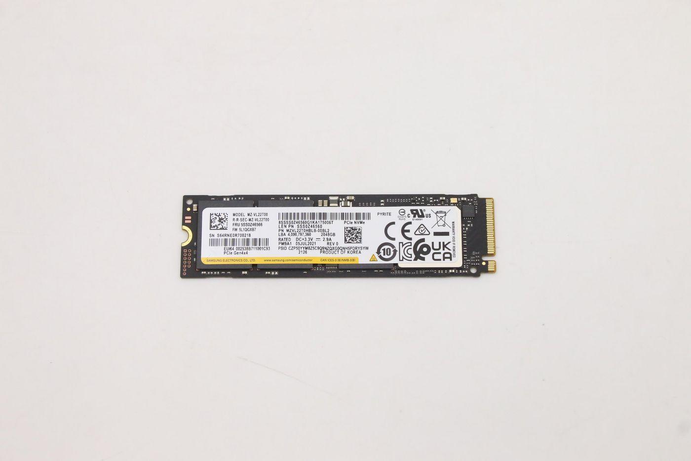 2TB M.2 PCIe 4.0 NVMe SSD - Warranty: 3M