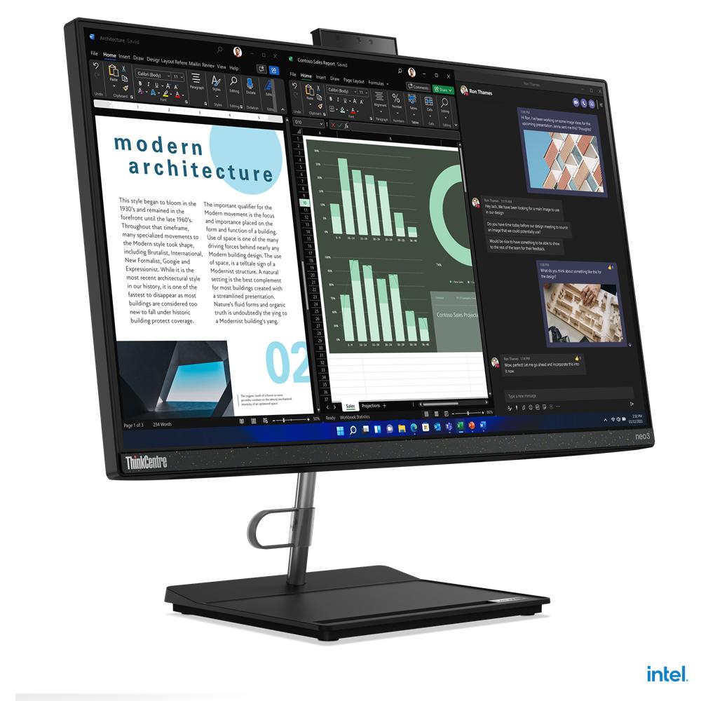 Lenovo ThinkCentre neo 30a Intel Core i3 i3-1215U 605 cm (23.8") 1920 x 1080 Pixel PC All-in-one 8 GB DDR4-SDRAM 256 GB SSD Win