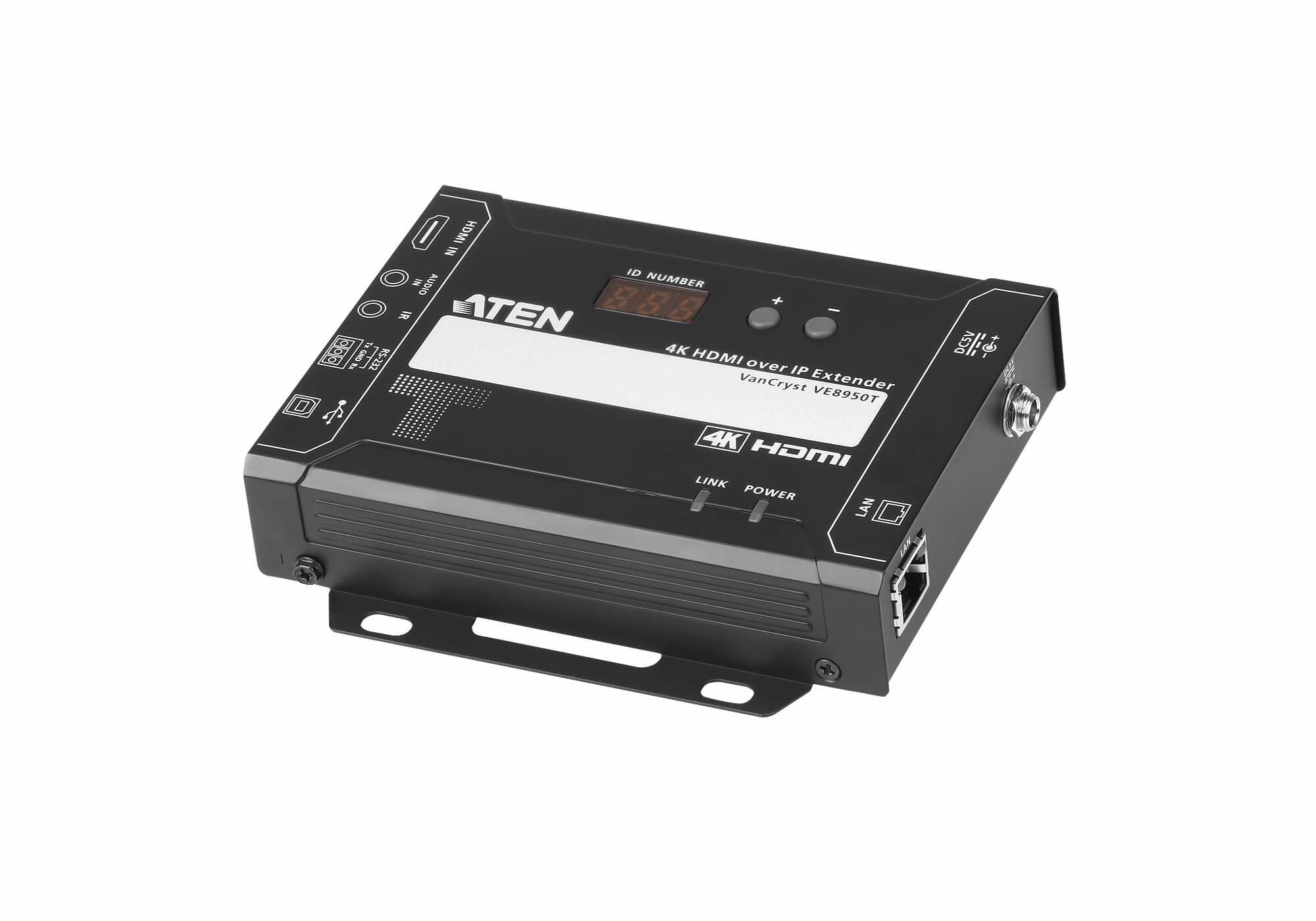 ATEN VE8950T Trasmettitore AV Nero (VE8950T AV transmitter Black - VE8950T, 4096 x 2160 pixels, - AV transmitter, 100 m, Wired,