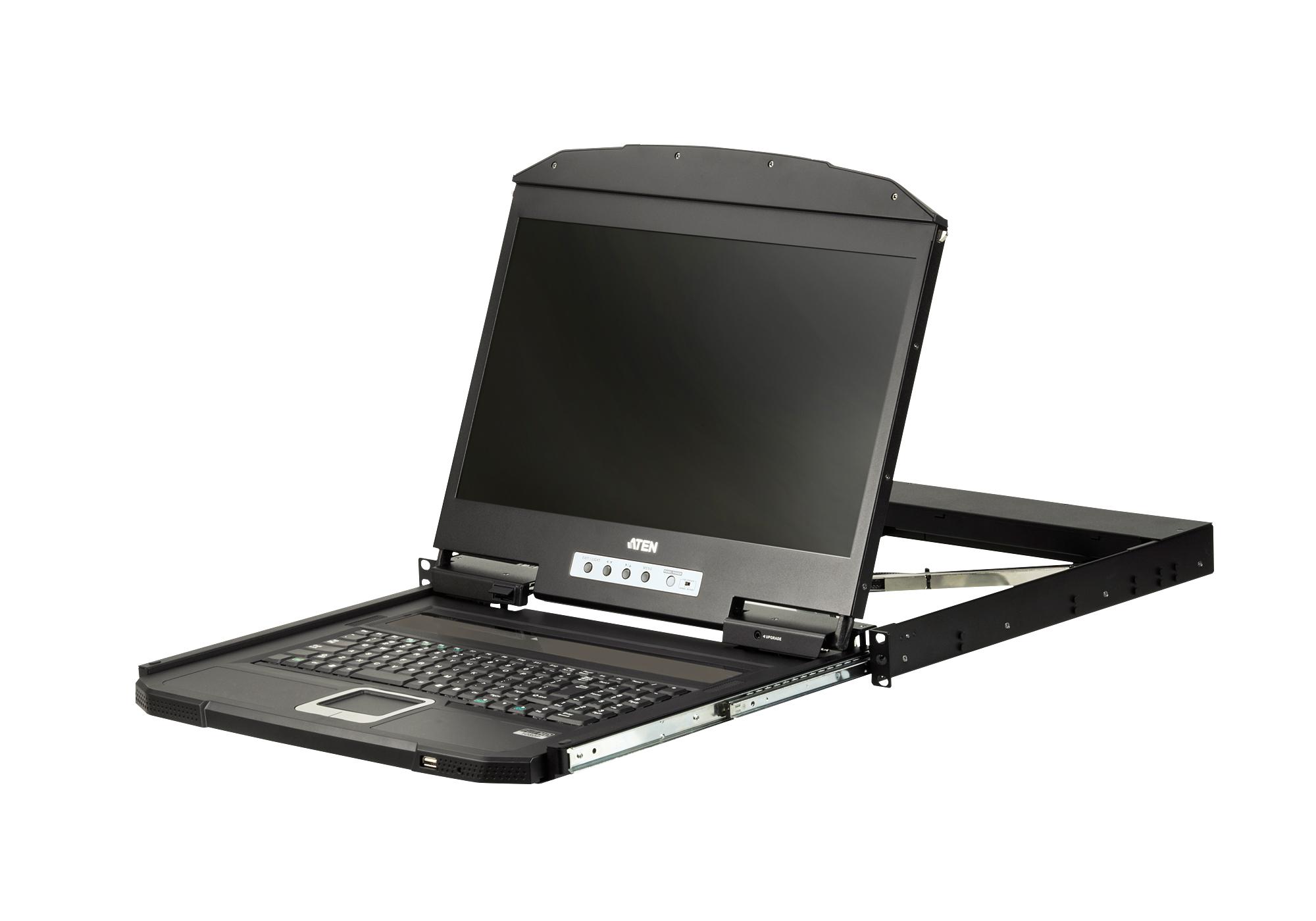 ATEN CL3100NX-ATA-EE console a rack 47 cm [18.5] 1366 x 768 Pixel Metallo, Plastica Nero 1U (CL3100NX-ATA-EE rack console - 47