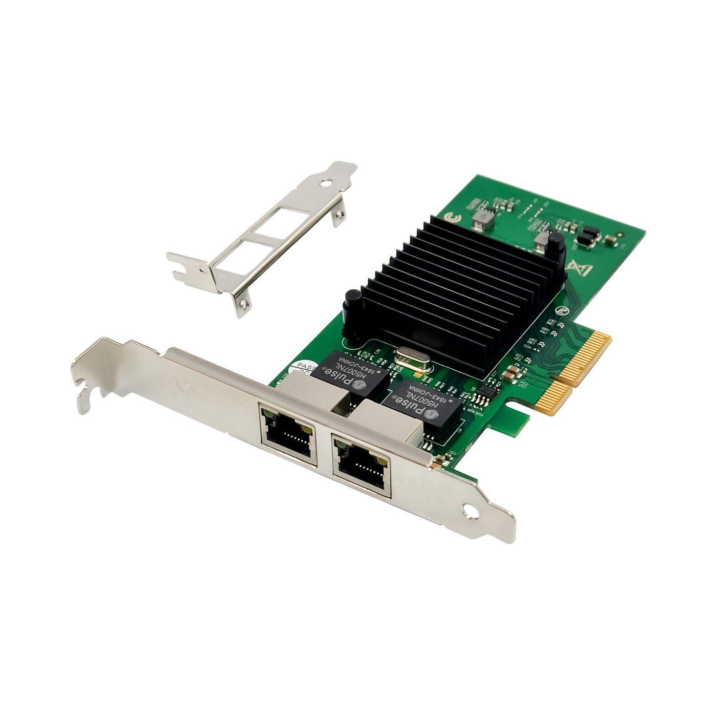 Network Card PCIe x1 Intel - 82576 Dual- RJ45 - Warranty: 300M