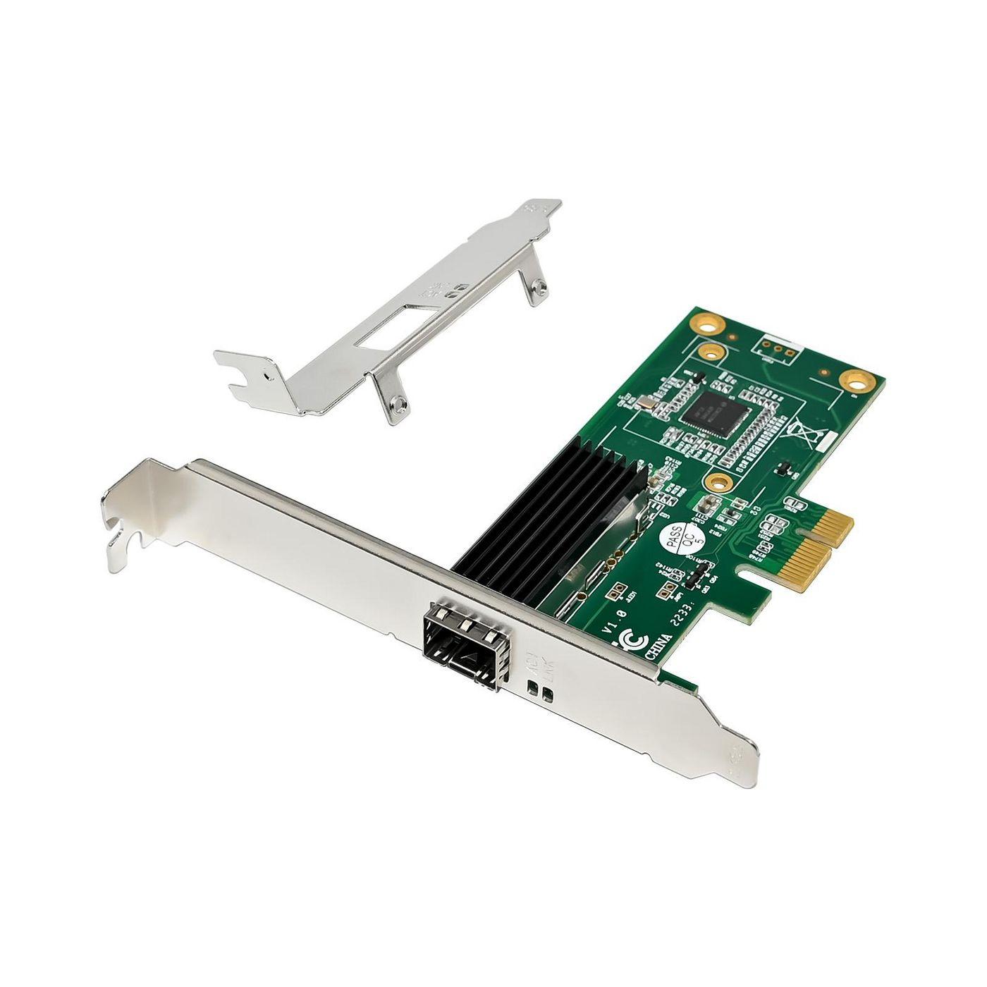 Network Card PCIe x1 I210-F1 - Single- 1GbE SFP Fiber - Warranty: 300M
