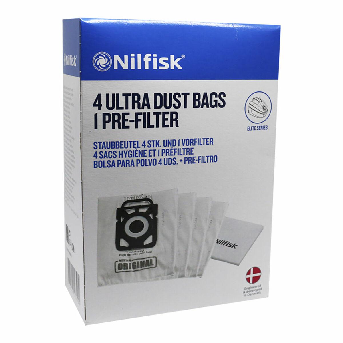 Nilfisk - 107407940 - 4 sacchetti per aspirapolvere + prefiltro