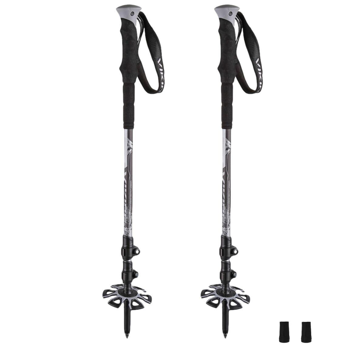 Bastone da Trekking Viking VARIO TOUR Nero Grigio (2 Unità )